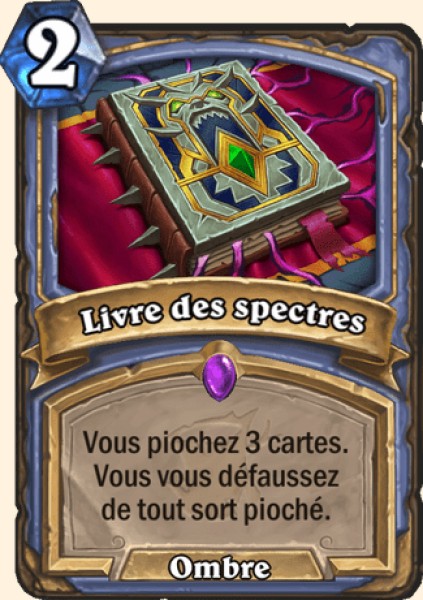 Livre des spectres carte Hearhstone