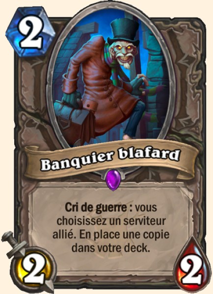 Banquier torve carte Hearhstone