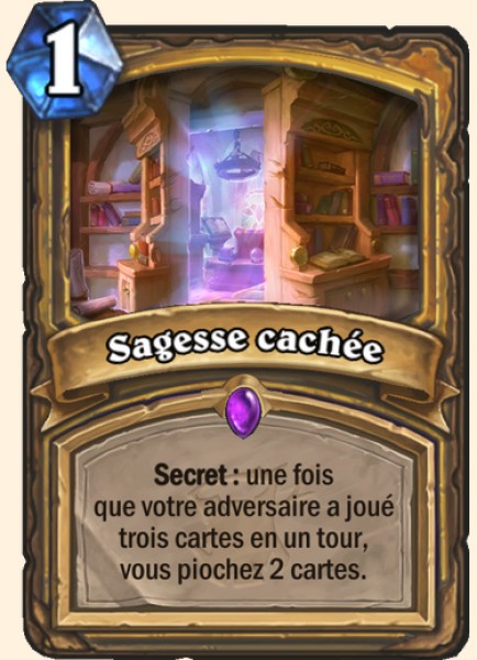 Sagesse cachee carte Hearhstone