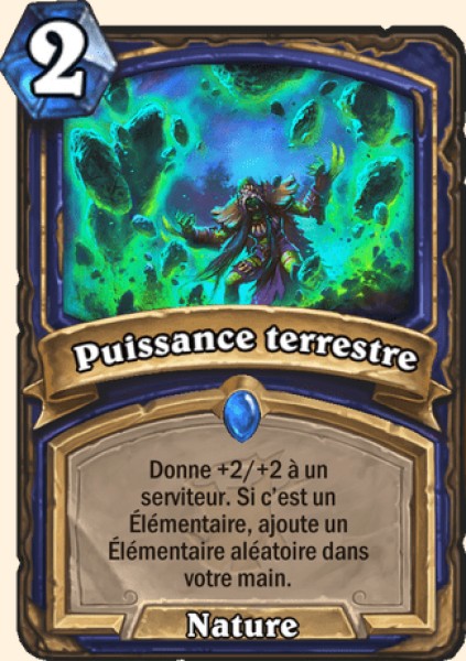 Puissance terrestre carte Hearhstone