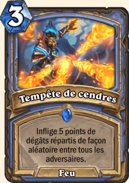 Tempete de cendres carte Hearhstone