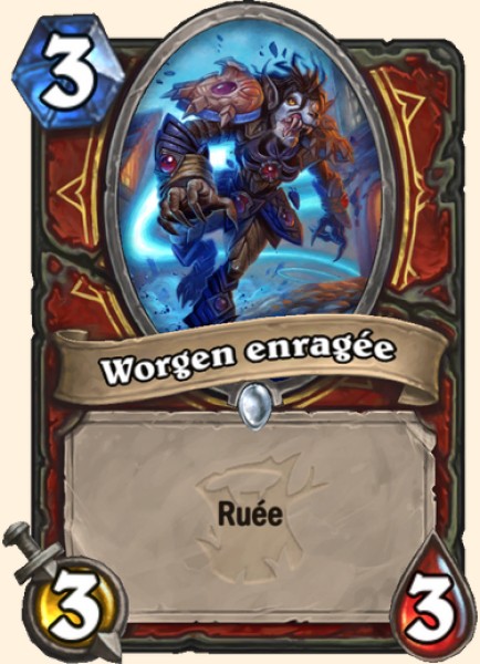 Worgen enrage carte Hearhstone