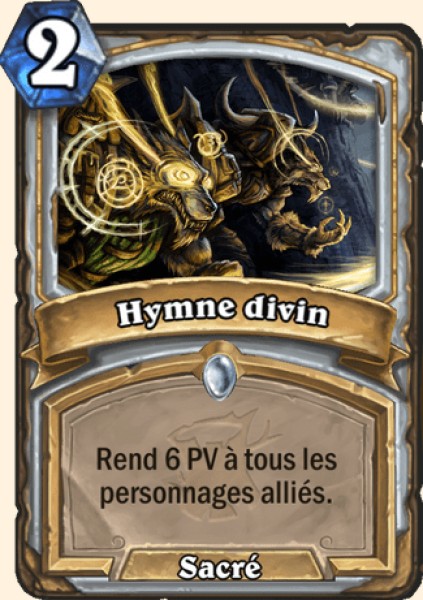 Hymne divin carte Hearhstone