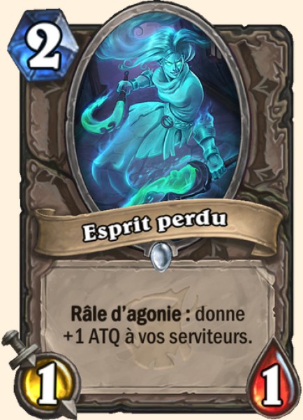Esprit perdu carte Hearhstone