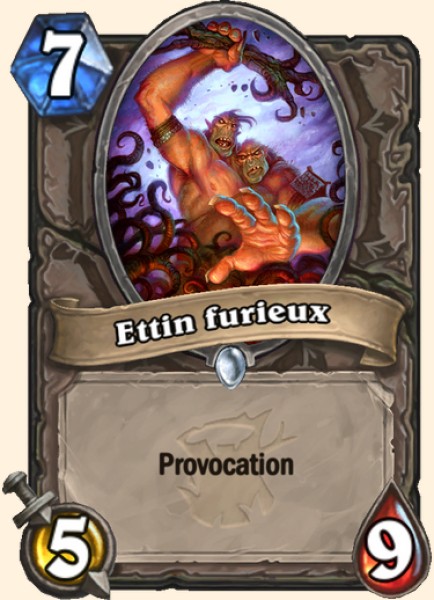 Ettin furieux carte Hearhstone