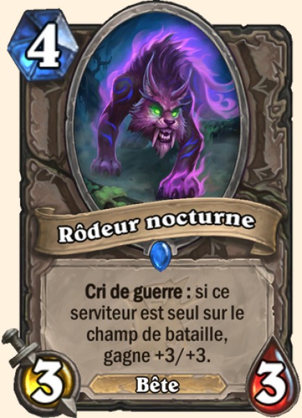 Rodeur nocturne carte Hearhstone