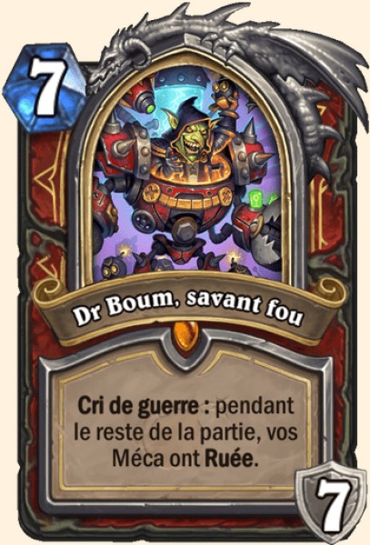 Dr Boum genie fou carte Hearhstone