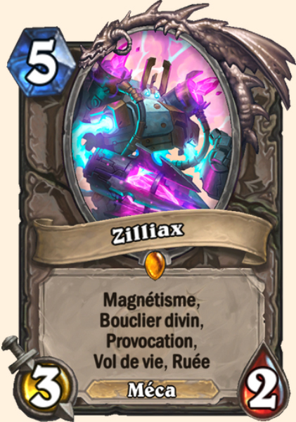 Zilliax carte Hearhstone