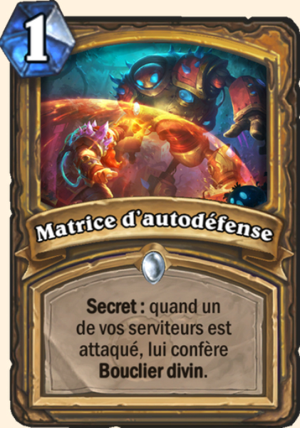 Matrice d'autodefense carte Hearhstone