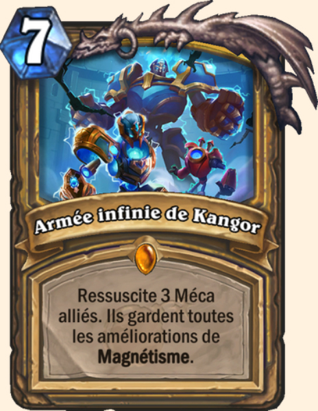 Armee infinie de Kangor carte Hearhstone