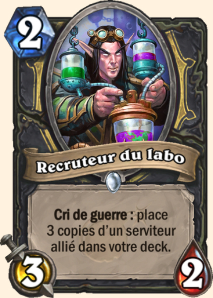 Recruteur de labo carte Hearhstone