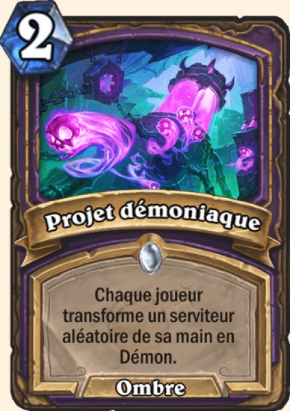 Projet demoniaque carte Hearhstone