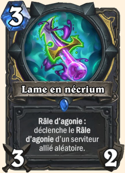 Lame en necrium carte Hearhstone