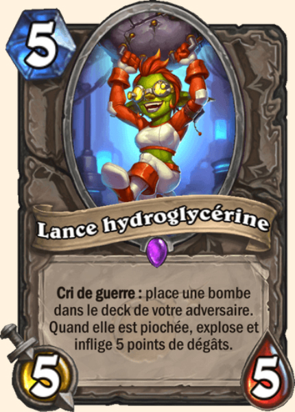 Bombardier d'hydroglycerine carte Hearhstone