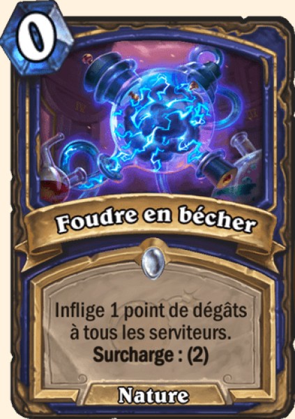 Foudre en becher carte Hearhstone