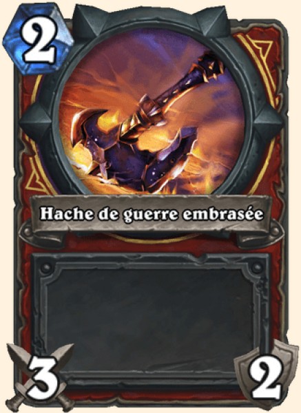 hache de guerre embrasee