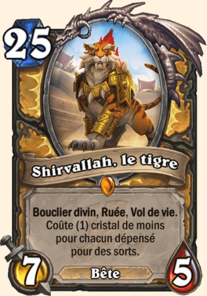 Shirvallah, le tigre carte Hearhstone