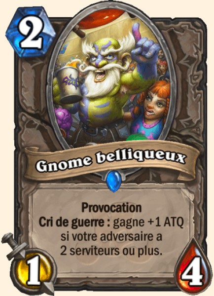 Gnome belligerant carte Hearhstone