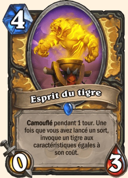 Esprit du tigre carte Hearhstone
