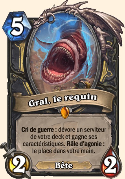 Gral, le requin carte Hearhstone