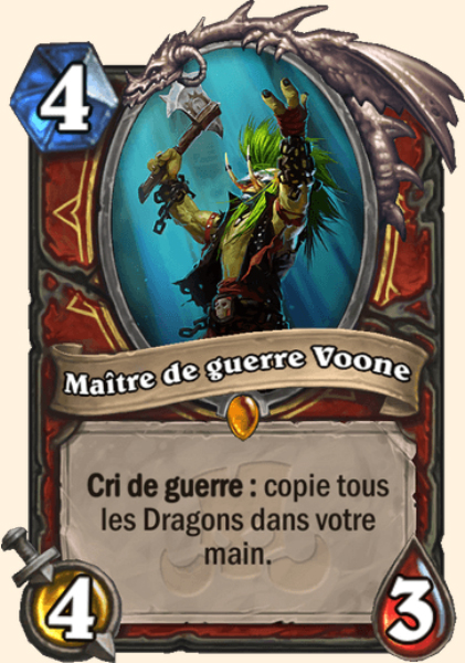 Maitre de guerre Voone carte Hearhstone