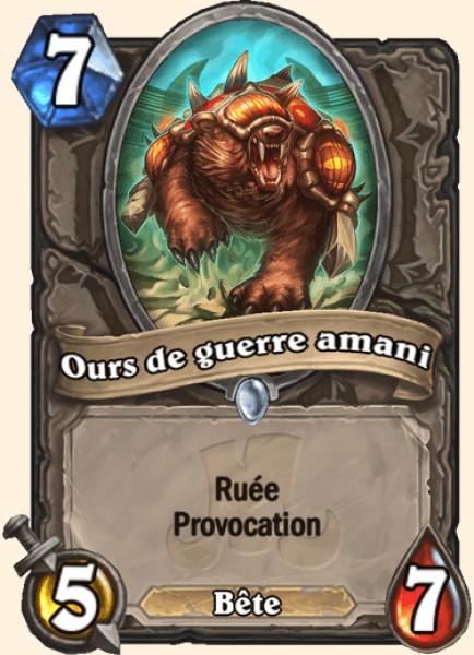 Ours de guerre Amani carte Hearhstone