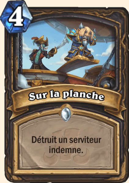 Sur la planche carte Hearhstone