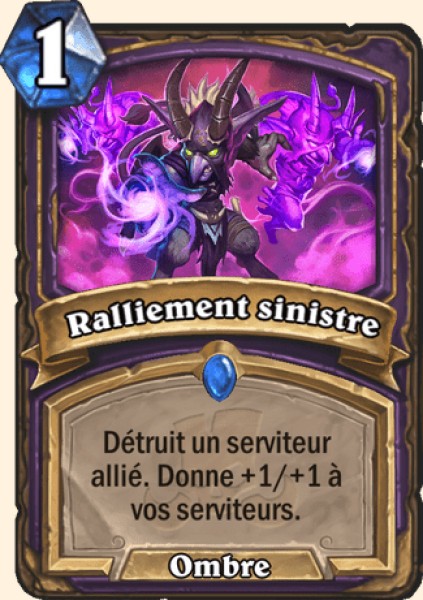 Ralliement sinistre carte Hearhstone
