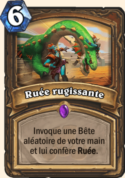Ruee rugissante carte Hearhstone