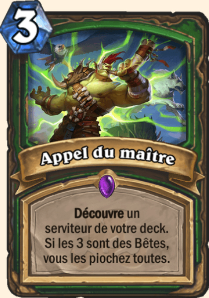 Appel du maitre carte Hearhstone