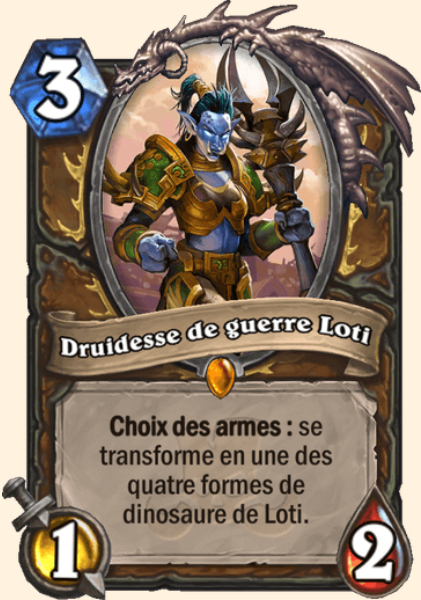 Druidesse de guerre Loti carte Hearhstone