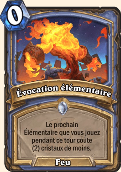 Evocation elementaire carte Hearhstone