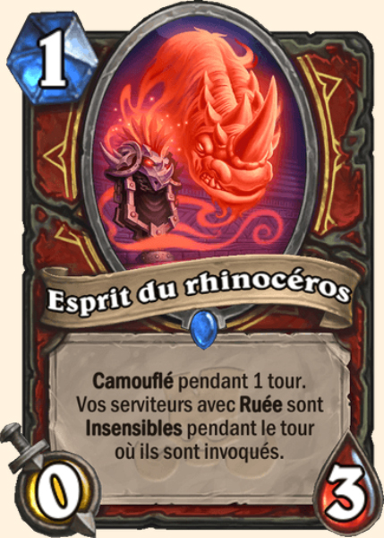 Esprit du rhino carte Hearhstone