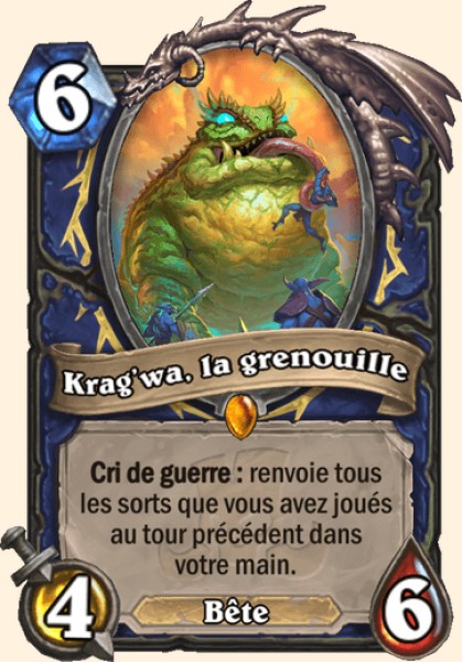 Krag'wa la grenouille carte Hearhstone