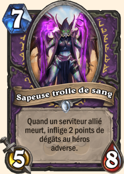 Sapeuse trolle de sang carte Hearhstone