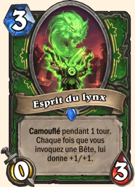 Esprit du lynx carte Hearhstone