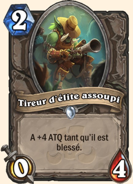 Tireuse d'elite assoupi carte Hearhstone