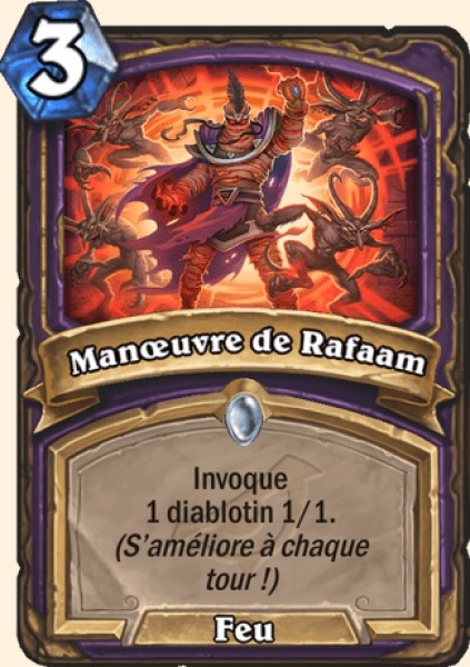 Manoeuvre de Rafaam carte Hearhstone