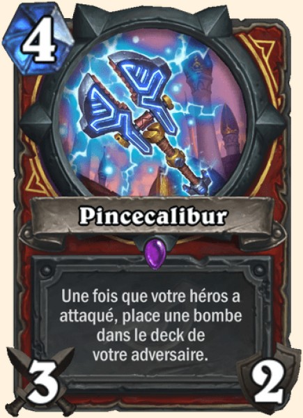 Pincecalibur carte Hearhstone