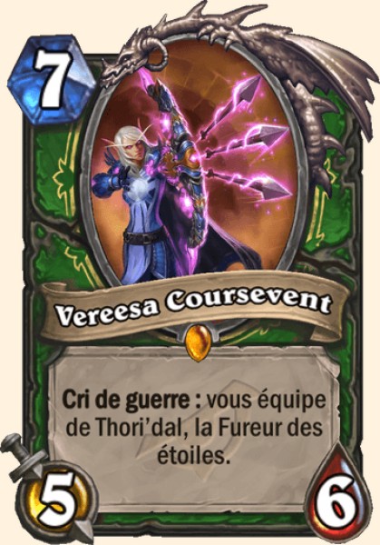Vereesa Coursevent carte Hearhstone