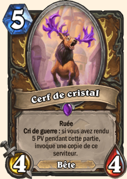 Cerf de cristal carte Hearhstone
