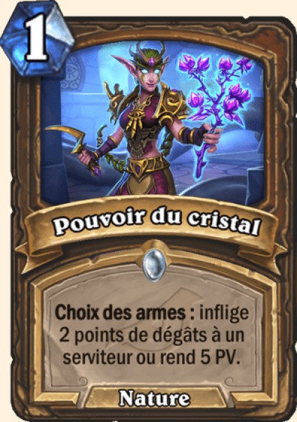 Puissance de cristal carte Hearhstone