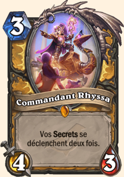 Commandant Rhyssa carte Hearhstone