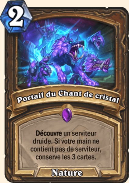 Portail Foret du Chant de cristal carte Hearhstone