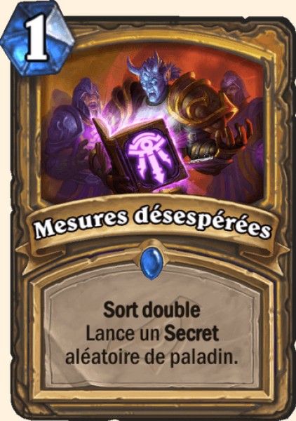 Mesures desesperees carte Hearhstone