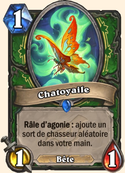 Papillon chatoyant carte Hearhstone