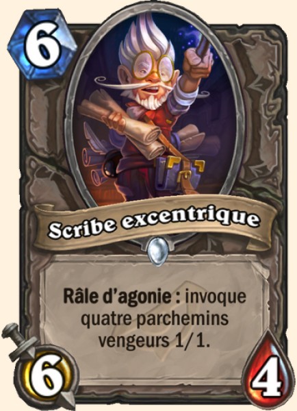 Scribe excentrique carte Hearhstone