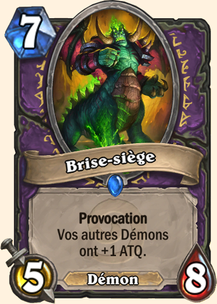 Brise-siege carte Hearhstone