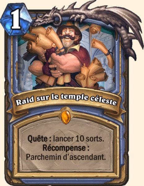 Raid sur le temple celeste carte Hearhstone
