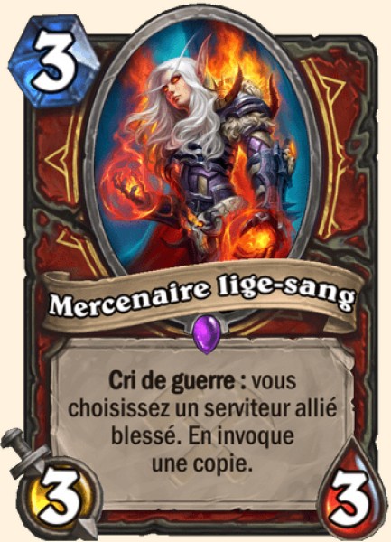 Mercenaire Ligessang carte Hearhstone